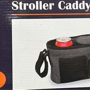 Black Stroller Caddy with Cup Holder